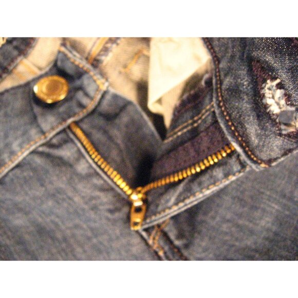 AMERICAN EAGLE 77 Womens Jeans TAG 8 Short Straight Blue LOW RISE - Picture 7 of 10